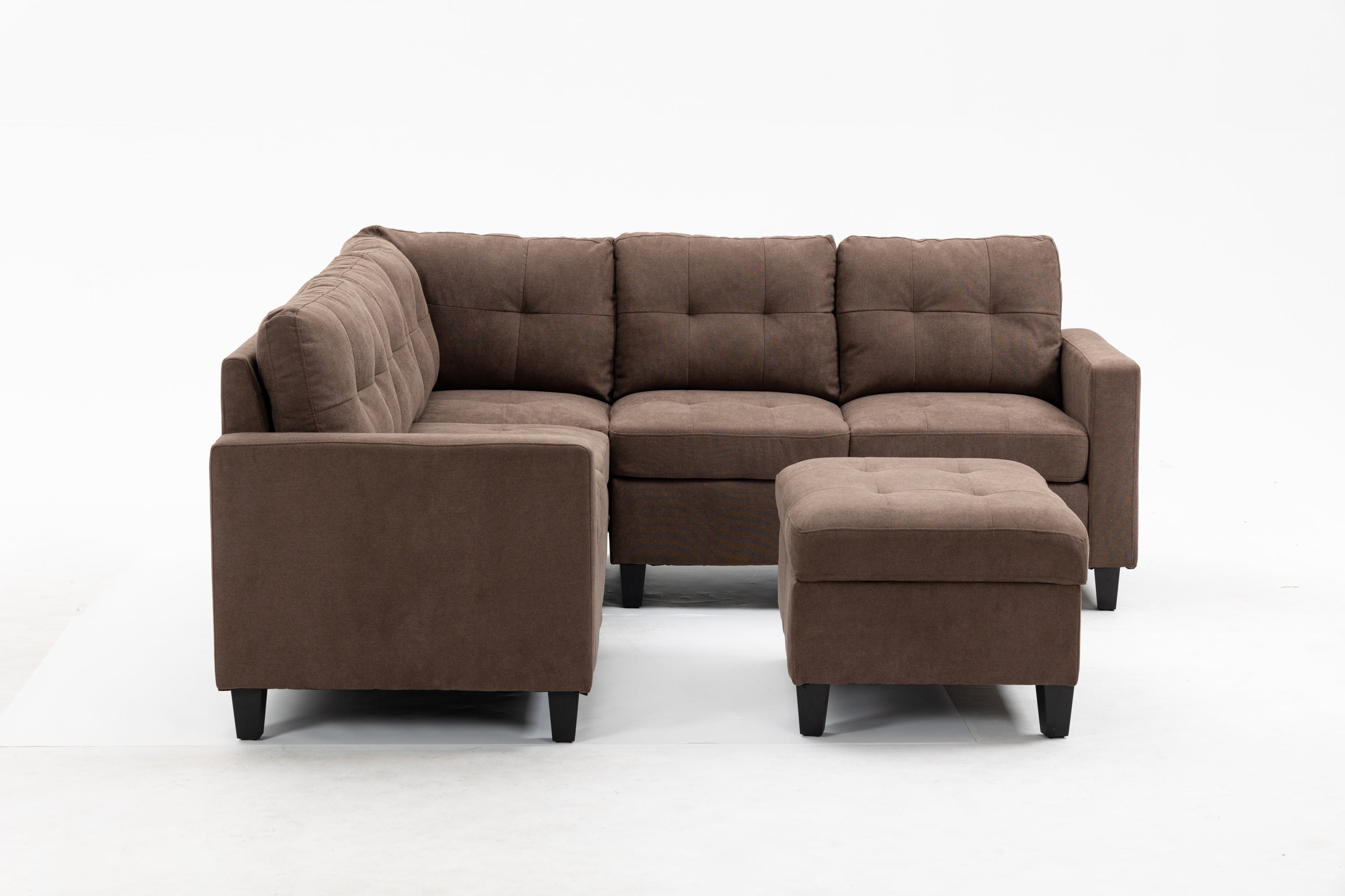Modular Sectional Sofa Assemble Modular Sectional Sofas Bundle Set Cushions, Easy to Assemble Left & Right Arm Chair,Corner Chair, Ottomans Table
