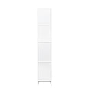Freestanding Cabinet With Inadjustable Shelves And Two Doors For Kitchen, Dining Room - White