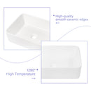 Modern European Design Ceramic Rectangular Vessel Bathroom Sink