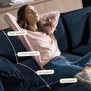 Modern Comfy Deep Seat Modular Sectional Sofa Cloud Couch With Ottoman