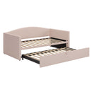 Daybed With Extended Pop Up Trundle, Upholstered Sofa Bed Daybed