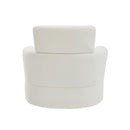 360° Swivel Chair Upholstered Accent Barrel Chair With Adjustable Headrest