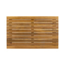 Outdoor Coffee Table With Slat Top Design And Sled Base - Teak