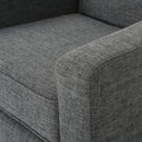 Nebulize - Upholstered Fabric Club Chair With Button Tufted And Square Off Arm And Back