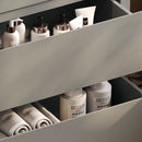 Freestanding Bathroom Vanity With Ceramic Sink, 2 Full Extension Drawers