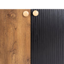 Mid Century TV Stand & 3 Cabinets, Media Console Table For Tvs Up To 70'', Entertainment Center With Storage For Living Room - Black / Brown