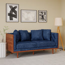 Retro Modern Loveseat With Button Tufted Upholstery