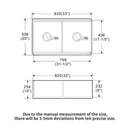 Double Bowl Sink Workstation 33" With Built In Work Surface And Accessories - White