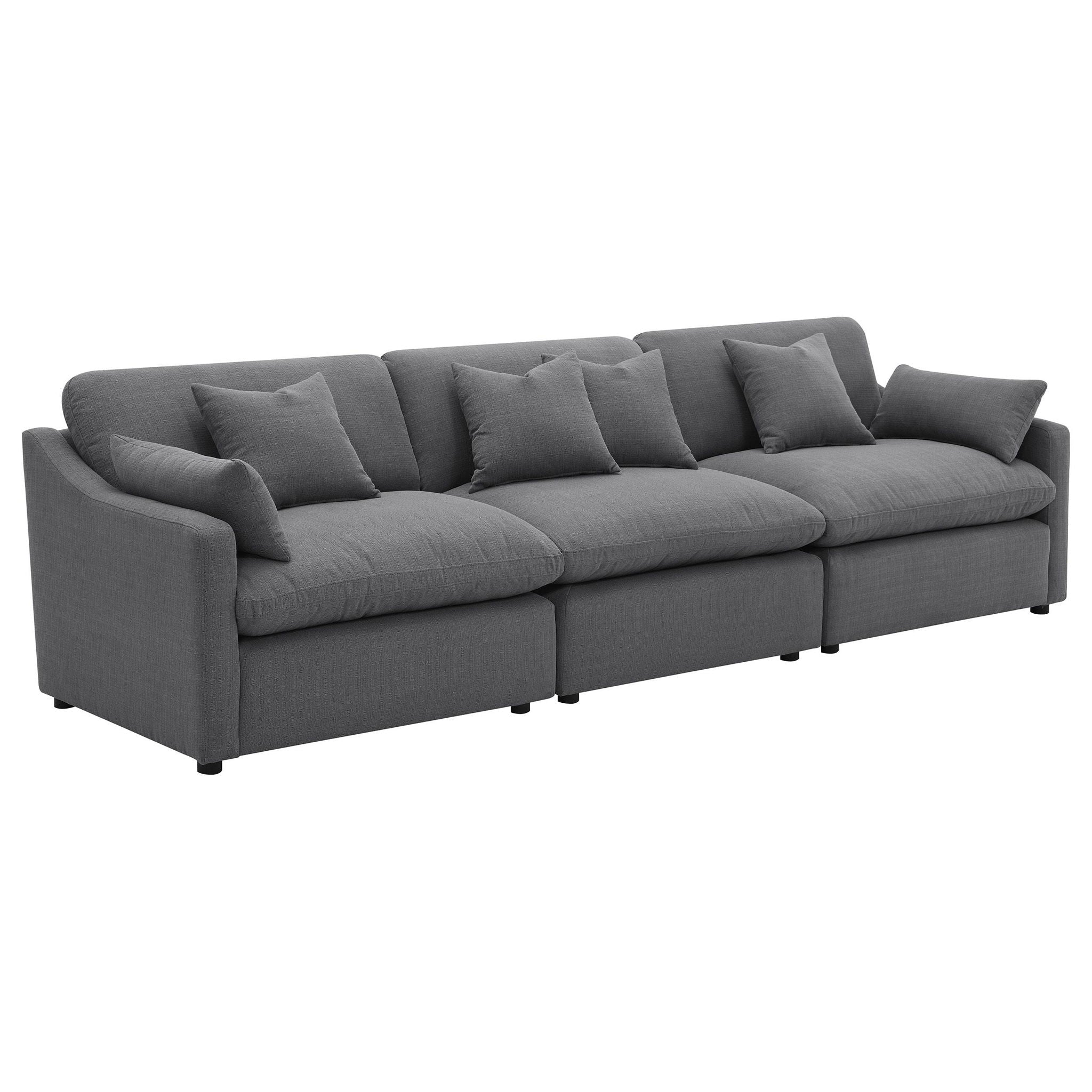 Hobson Upholstered Armless Chair Charcoal - Atlantic Fine Furniture Melbourne FL