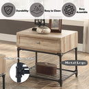 Brantley - End Table - Oak & Sandy Black Finish - 22" - Atlantic Fine Furniture Inc
