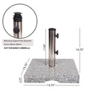 Umbrella Holder Square 55 Lbs Umbrella Base - Natural / Gray