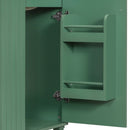 Classic Retro Bathroom Vanity With Sink, Door Shelf, Side Open Storage Frame