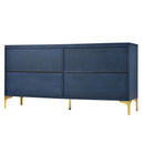 Modern 4 Door Sideboard With Creative Carved Surface And Adjustable Shelves
