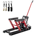 Hydraulic Motorcycle Lift Jack With 1500 Lbs Capacity And Foot-Operated Scissor Lift - Red