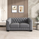 Upholstered Loveseat Sofa With Thick Removable Seat Cushion