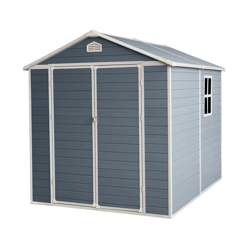 6X8Ft Resin Outdoor Storage Shed Kit-Perfect To Store Patio Furniture - Gray