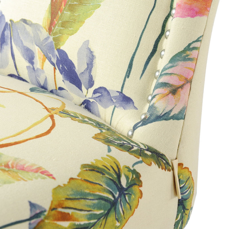 Paradise - Upholstered Accent Chair Printed On - Off-White Floral