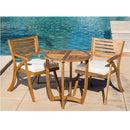 Outdoor Dining Set With Coffee Table And 2 Chairs - Teak