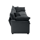 Modern 2 Seater With 4 Pillows, Upholstered Deep Seating Loveseat