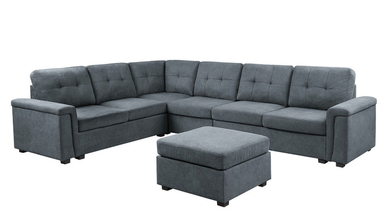 Isla - Fabric Sectional Sofa With Ottoman