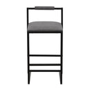 Elegant Bar Stool Set With Backrest And Footrest, Counter Height (Set of 2)