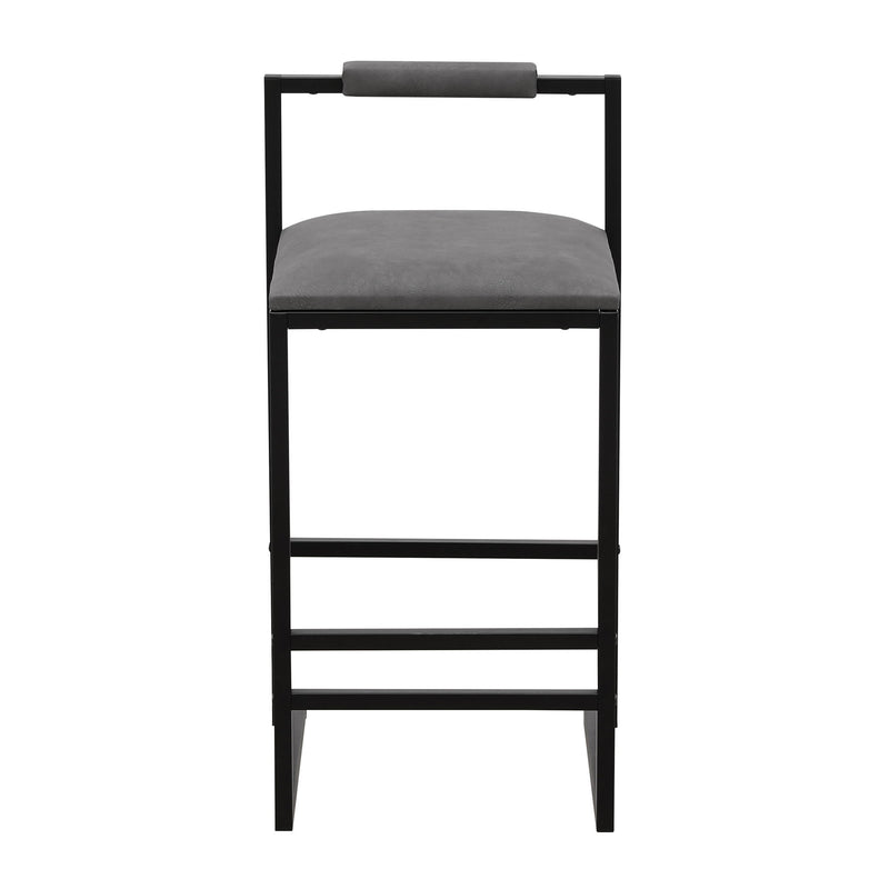 Elegant Bar Stool Set With Backrest And Footrest, Counter Height (Set of 2)