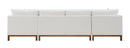 Valiant - Chenille Sectional Sofa With 4 Pillows - Ivory