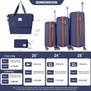 5 Piece Set Hardshell Carry On Luggage Set With Tsa Lock