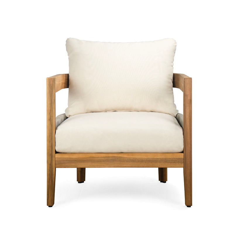 Porto - Outdoor Club Chair - Teak / Beige