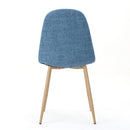 Modern Minimalist Fabric Dining Chair With Iron Legs