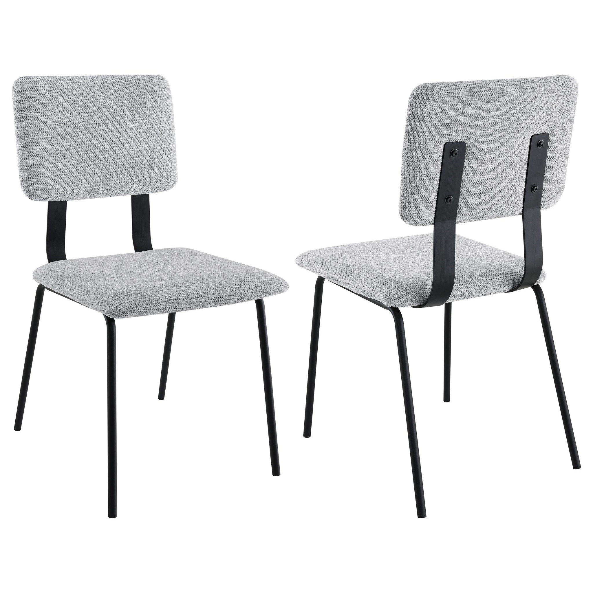 Calla Fabric Upholstered Dining Side Chair Grey (Set of 2) - Atlantic Fine Furniture Melbourne FL