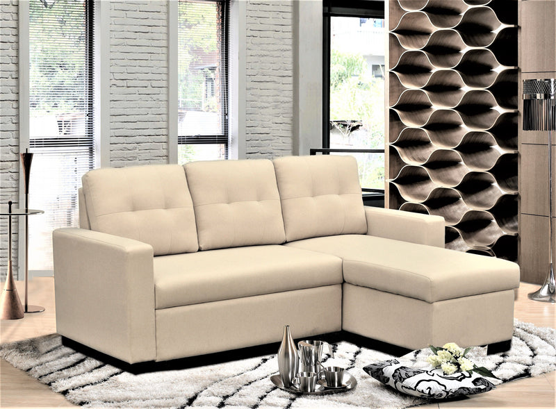 Convertible L Shaped Sectional Sleeper Sofa Bed, Saving Pull Out Couch