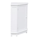 Bathroom Cabinet Triangle Corner Storage Cabinet With Adjustable Shelf Modern Style