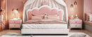 Upholstered Princess Platform Bed With Crown Headboard