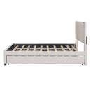 Upholstered Platform Bed With Drawers, Classic Headboard Design