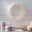 Paper Wreath With LED - White
