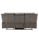 3 Seater Home Theater Recliner Manual Recliner Chair With A LED Light Strip Two Built-In Cup Holders For Living Room