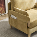 Mid Century Modern Foldable Sofa Bed, 3 In 1 Convertible Sleeper With 3 Pillows