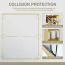 Double Sliding Shower Door, Semi-Frameless Bypass Bathroom Sliding Door With 1/4" (6 Mm) Tempered Glass For Walk-In Shower