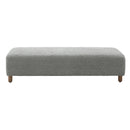 Contemporary Ottoman With Foam Cushion And Durable Upholstery