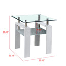 Clear Glass Top Side Table, Modern Design For Home