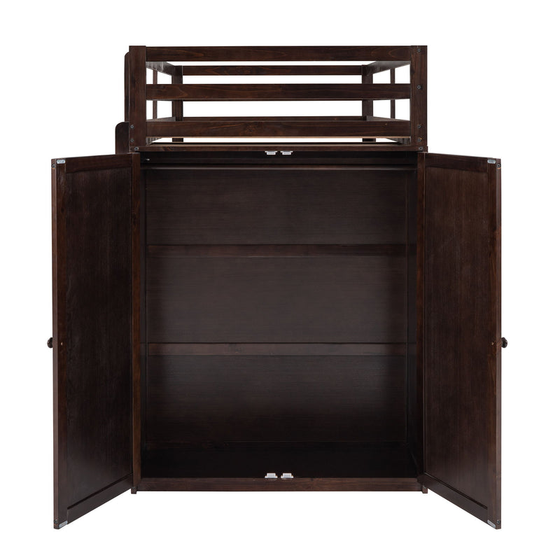 Loft Bed With Drawers, Desk, And Wardrobe