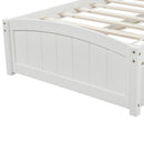 Twin size Platform Bed with Two Drawers, White