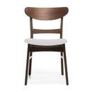 Modern Dining Chair With Upholstered Seat And Wood Frame