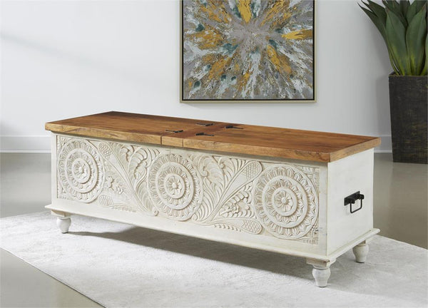 Candace Solid Wood Split - Lift Top Storage
