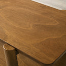 Metz - Mid-Century Modern Wood Shelf 3 Piece Coffee Table Set - Walnut