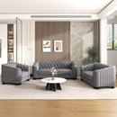 Upholstered 3 Piece Sofa Set With Legs