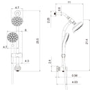 Multi Function Dual Shower Head System With 4.7" Rain Showerhead, 8 Function Hand Shower, Adjustable Slide Bar