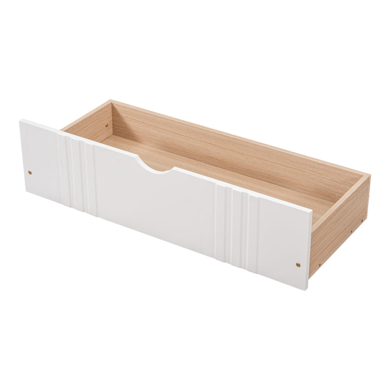 Full Size Daybed Wood Bed with Two Drawers,White(OLD  SKU:LP000058AAK)
