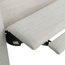 Contemporary Recliner Chair With Push Back Function And Birchwood Legs